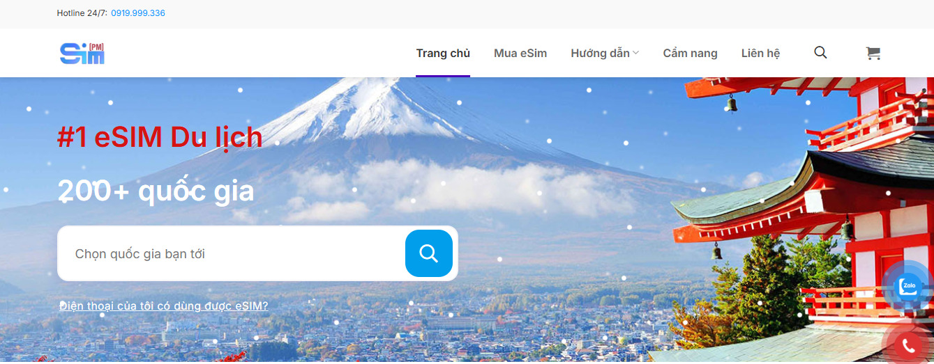 Top 9 website mua eSIM quốc tế uy tín 2026 9 SimPM - Website mua eSIM uy tín quốc tế, giá tốt